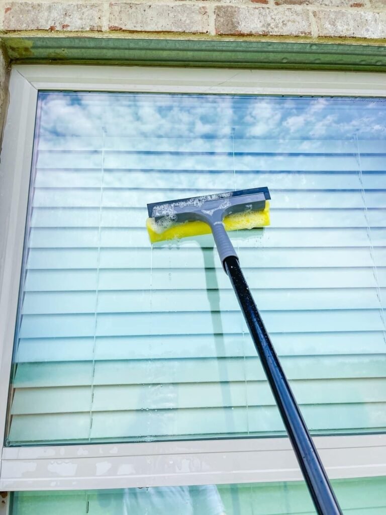 Window Cleaning Tool Cleaning Residential Glass Window With Squeegee In Melbourne